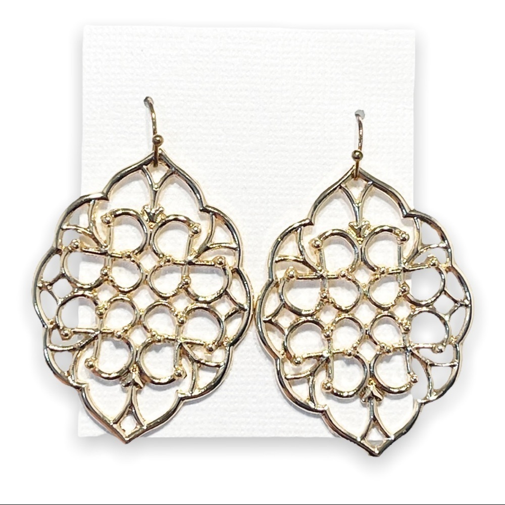 Gold Plated Sterling Silver Large Bohemia Earrings